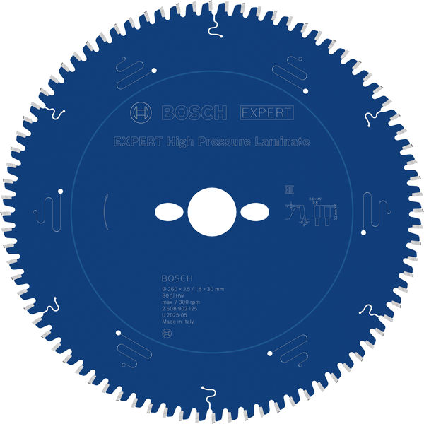 Bosch EXPERT High Pressure Laminate Kreissägeblatt, 260x30 mm, Z80 2 608 902 125
