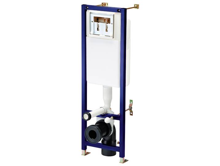 Wand-WC-Befestigung CORNAT, blau, Metall, Befestigungen, Wand-WC-Befestigung