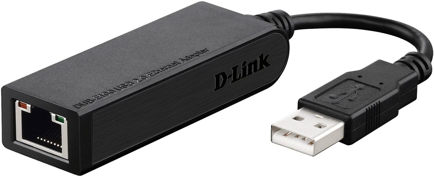D-Link DUB-E100 High-Speed USB 2.0 Fast Ethernet Adapter – 10/100 Mbps, Plug & Play, Compact Design