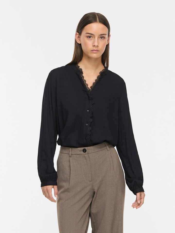Vila Bluse "Grace" in Schwarz - 38