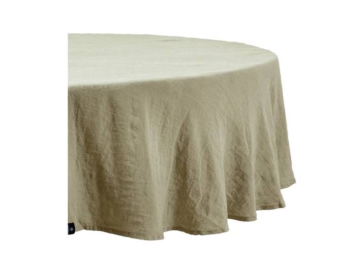 Himla Nappe ronde en lin Sunrise Organic (vert), Ø220 cm