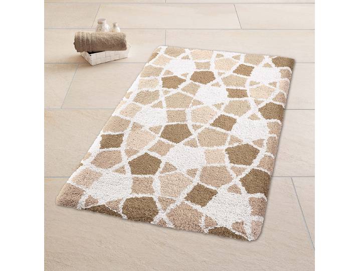 Badteppich Sintra 60 x 90cm Braun/Beige/Taupe