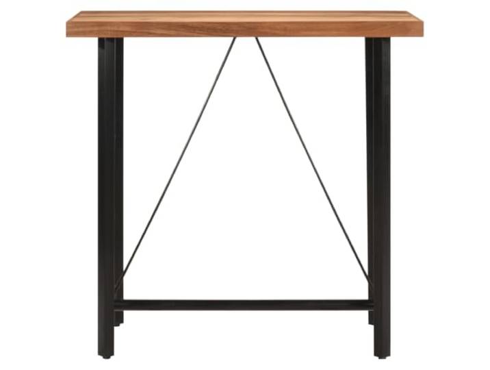 KFGWERSTY Esstisch 110 x 55 x 107 cm aus Akazienholz Massives Akazienholz mit honigfarbener Lackierung, stabiles Eisengestell, für Küche Esszimmer Terrasse, 110 x 55 x 107 cm