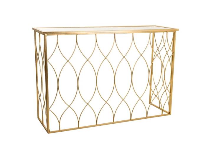 Console en métal doré 120x40x80h