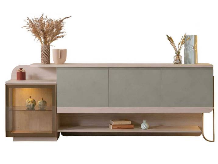 JVmoebel Sideboard Sideboard Stil modern Farbe beige hellgrün Holz neu Wohnzimmer Küche
