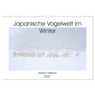 Japanische Vogelwelt im Winter (Wandkalender 2027 DIN A3 quer), CALVENDO Monatskalender
