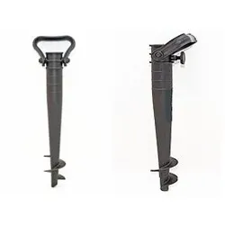 Strandschirmhalter Sonnenschirmhalter Bodendübel Gewinde Kunststoff Schwarz 1