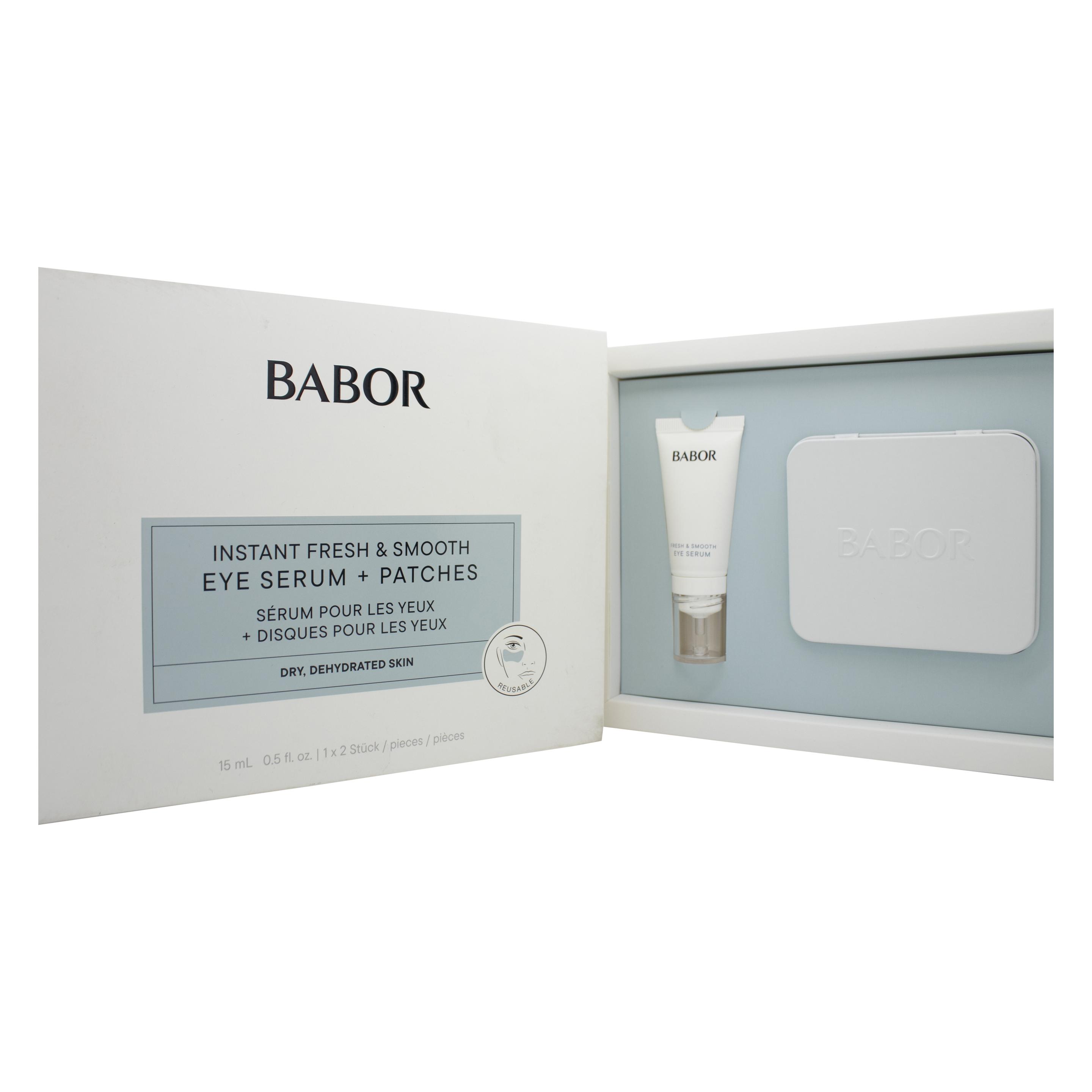 Babor SKINOVAGE - Instant Fresh & Smooth Eye Serum + Patches (Augenpatches, 15 ml, Tag + Nacht) (402545)