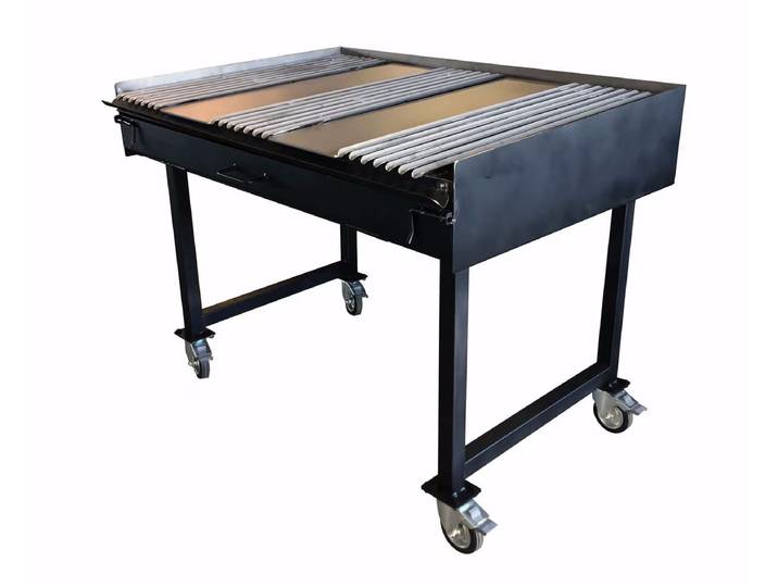 Nouvel Ruote Holzkohlengrill – Holzkohlegrill/Kohlegrill – grau