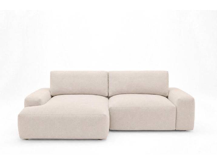 Best Mobilier Tama - Canapé d'angle gauche 4 places convertible avec coffre en tissu \, Beige
