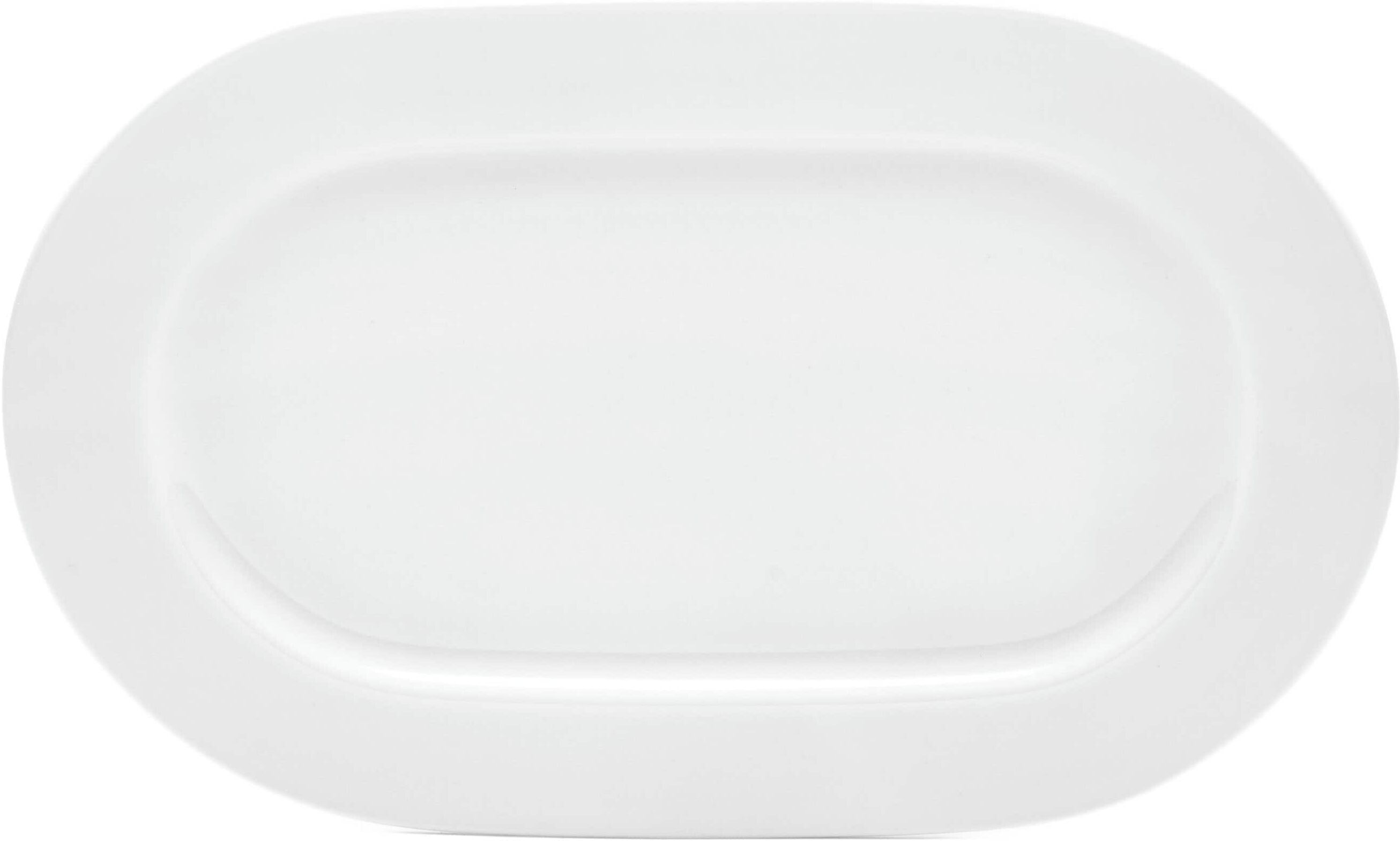 Servierplatte VAN WELL "Gourmet", weiß, B:28cm H:1,5cm L:17,8cm, Porzellan, Servierplatten, Servierplatte, spülmaschinenfest und mikrowellengeeignet