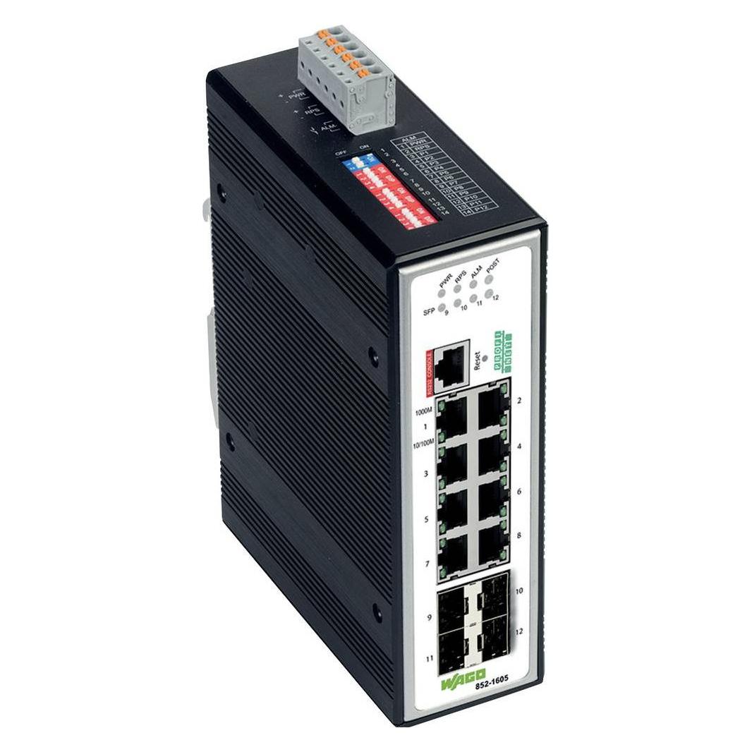 Wago 852-1605 INDUSTRIAL-MANAGED-SWITCH (8 Ports) (852-1605)