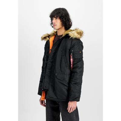 Winterjacke ALPHA INDUSTRIES "N-3B VF 59", Herren, Gr. XL, schwarz, Obermaterial: 100% Nylon. Futter: 100% Nylon. Füllung: 100% Polyester, Jacken Winterjacke