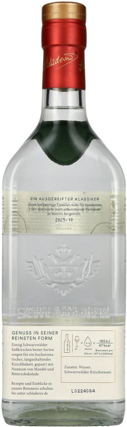 Schladerer Schwarzwälder Kirschwasser 42% Vol. 0,7l