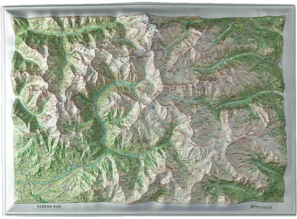 Deniveles  - Les Ecrins Sud - Carte 3D