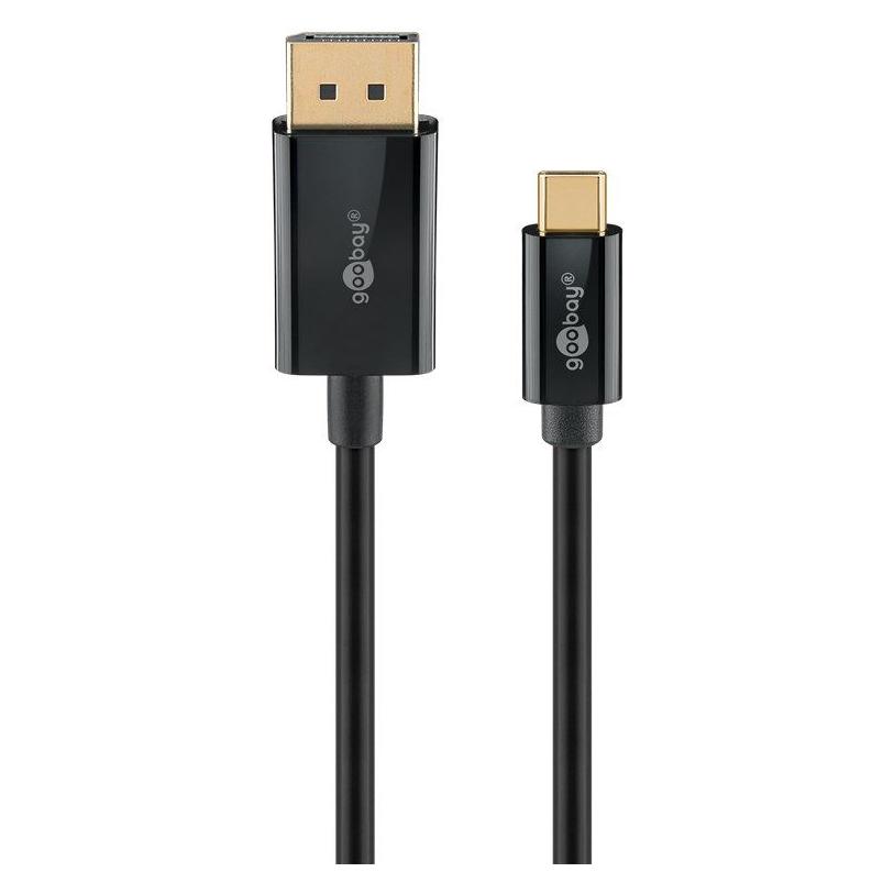 Goobay USB-C-auf-DisplayPort-Kabel 4K @ 60 Hz, 3 m, schwarz (3 m) (75706)