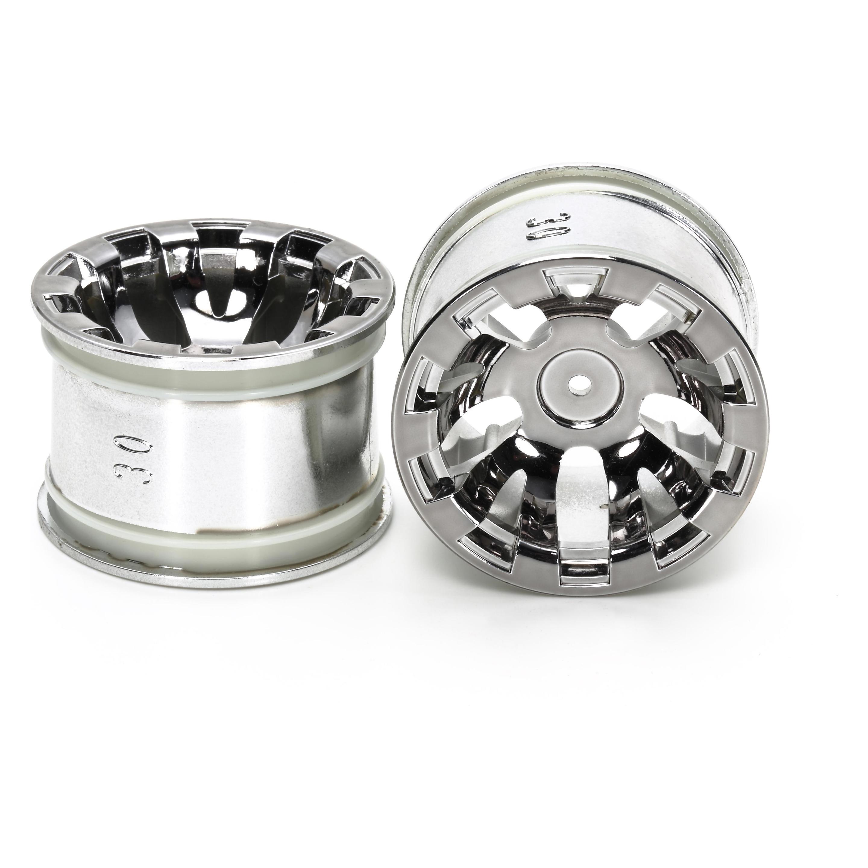 Tamiya T3-01 Wheels Chrome Plated f.Slick Tires (2pcs) (TAM 54831)