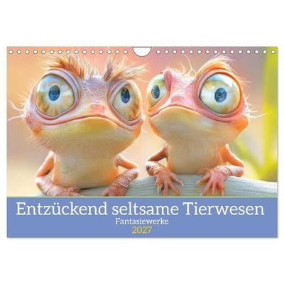 Entzückend seltsame Tierwesen - Fantasiewerke (Wandkalender 2027 DIN A4 quer), CALVENDO Monatskalender