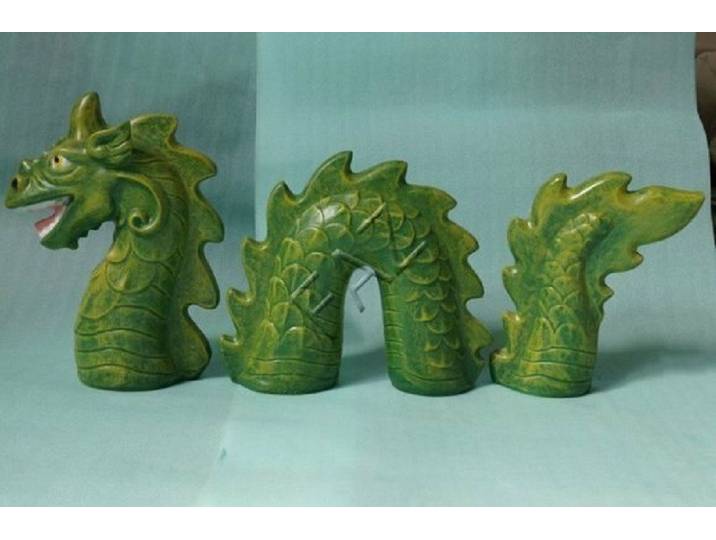 JVmoebel Skulptur Design Drachen Figur C554 aus Kunststoff in lebendigen Farben, Made in Europa