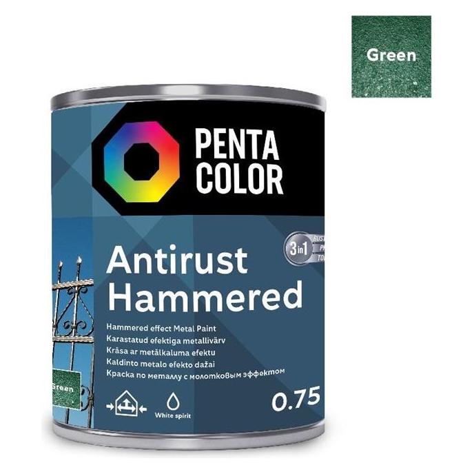 Pentacolor Paint Pentac Antirust Hammered Grn 750ml (750 ml) (33044290)