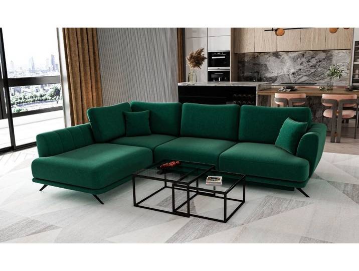 Myhomelando Ecksofa Lagos, Ecksofa mit Bettfunktion, Stauraum und modernem Design