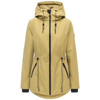 Outdoorjacke NAVAHOO "Blumentanz 14", Damen, Gr. M (38), beige (urban khaki), Obermaterial: 100% Polyester. Innenfutter: 100% Polyester. Ärmelfutter: 100% Polyester, tailliert hüftbedeckend, hoch geschlossener Ausschnitt, Ärmel ohne Ärmelschlitz...