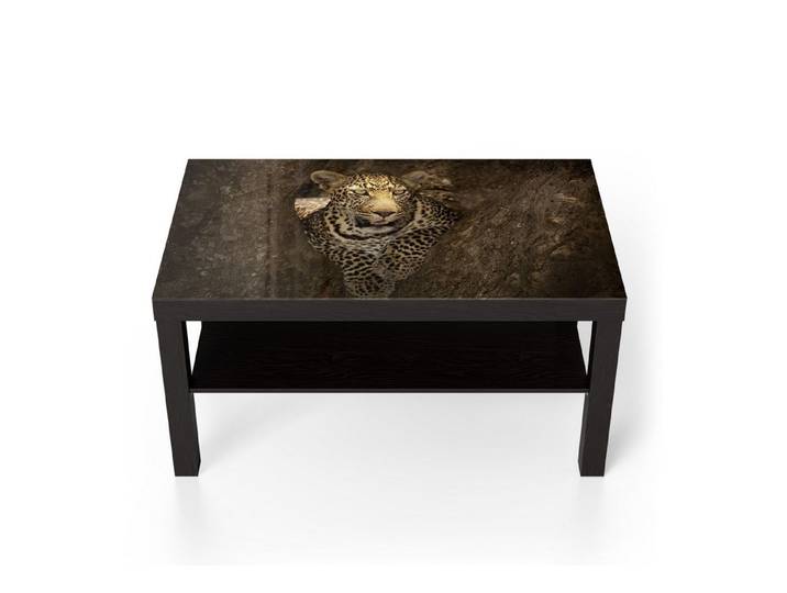 DEQORI Couchtisch 'Versteckter Jäger', Glas Beistelltisch Glastisch modern