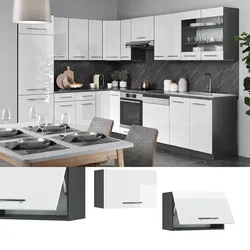VICCO Hängeschrank 60cm (flach) Weiß Hochglanz Küchenschrank Dunstabzug Küchenzeile Fame-Line