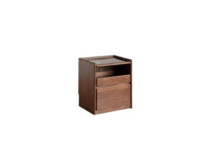YCCHAH Bett mit Stauraum Nachttisch Aus Massivem Holz, Moderne, Einfache, Bodenstehende Kommode Desktop