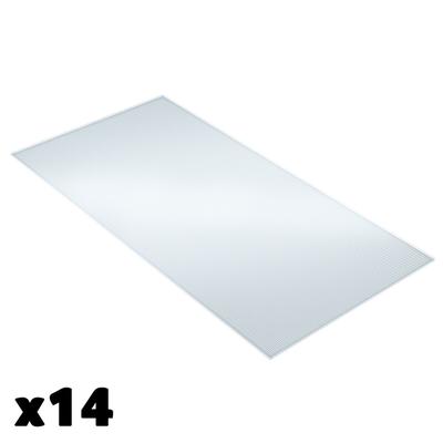 TecTake GmbH tectake Doppelstegplatten aus Polycarbonat, zuschneidbar 121 x 60,5 x 0,4 cm Transparent