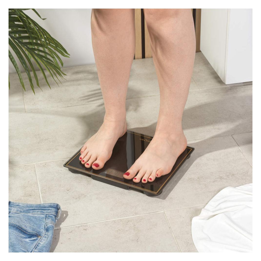 Salter 9207 BGHCFEU12 Compact Electronic Bathroom Scale, Black (150 kg) (9207 BGHCFEU12)