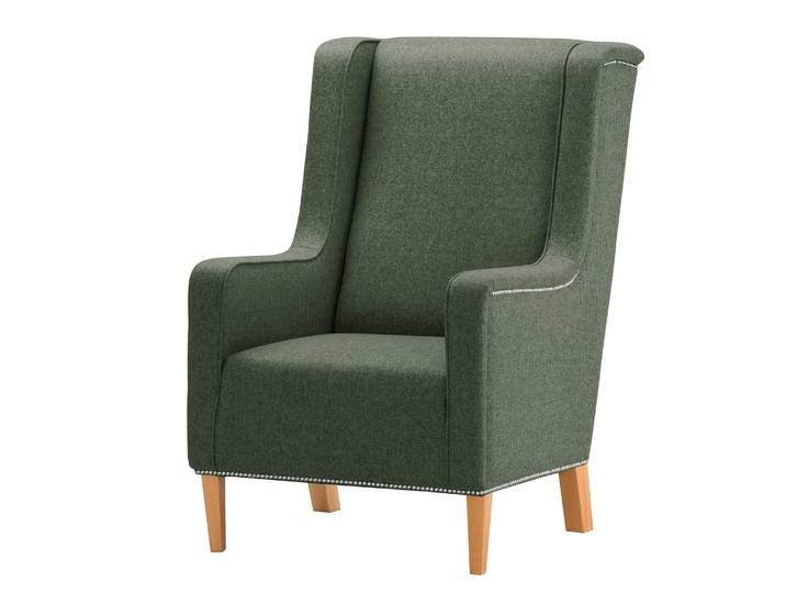 Fauteuil Mirina I Vert/Vert Tissu Ala Beige 69 x 103 x 87cm