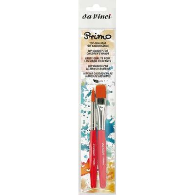 da Vinci Pinselset PRIMO Mal-Lernpinsel rot, rund und flach, 2er Set