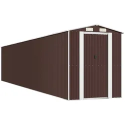 Helloshop26 - Gartenhaus Geräteschuppen Geräteschuppen robust dunkel 192 x 1021 x 223 cm verzinkter Stahl braun 02_0022315