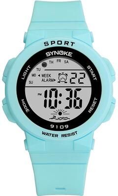 Everyday Crate SYNOKE 9109 Digital Sports Watch 50M Waterproof Multifunction LED Student Watch lake Green