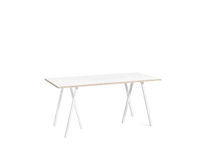 HAY Loop Stand Esstisch White laminate-white, 160 cm