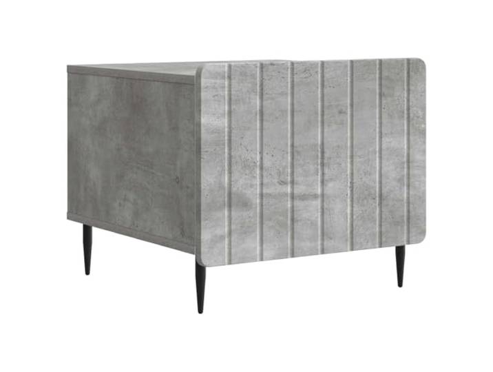 HKLGBVCR Moderner Couchtisch mit Regal, Betongrau, 49 x 50 x 42 cm