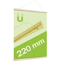 SPRINTIS Posterleiste 22 cm, holz, magnetische Posterschiene aus Kiefernholz für A4 Format, Poster Aufhänger als gestalterisches Element
