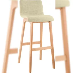 CLP Barhocker Hover Stoff Vierfußgestell Natura creme