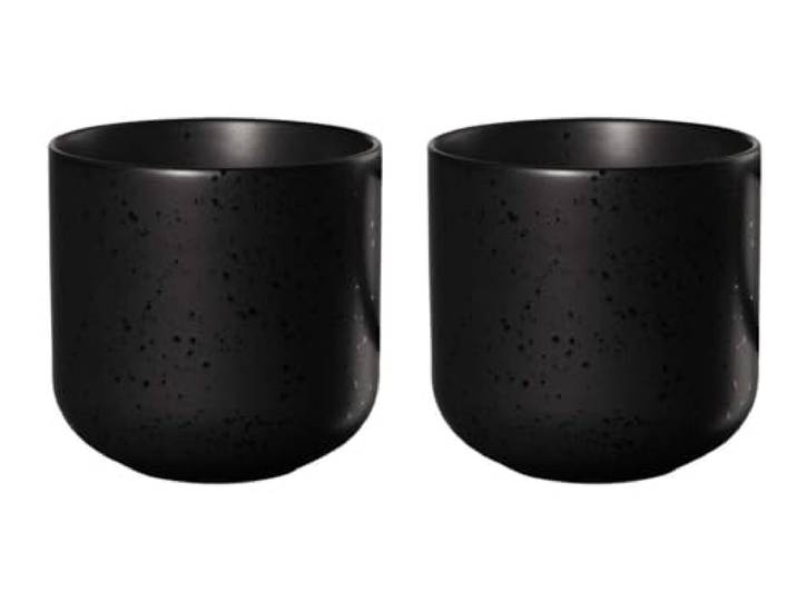 ASA coppatea 2er Set Teebecher kuro Porzellan 0,2 l, Schwarz