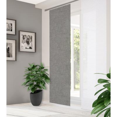 Schiebegardine HOME IN GREEN "ESTRA" Gr. 1, grau, B:60cm H:245cm, Polyester, Gardinen, DIGITALBEDRUCKT, BAMBUSOPTIK RECYCELT