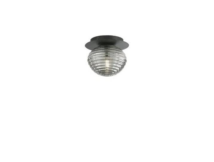Deckenleuchte Luce Ambiente e Design, Schwarz, Metall, Glas, oval, 28 cm, gleichmäßige Lichtverteilung, Lampen & Leuchten, Innenbeleuchtung, Deckenleuchten, Deckenleuchten