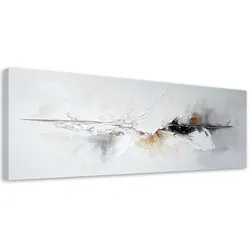 LEINWANDBILD Industrielles abstraktes Graugold 90x30cm