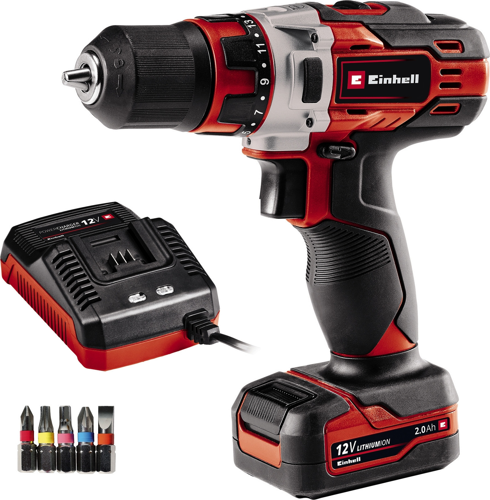 Einhell TE-CD 12/1 Li Accuschroefboormachine met 2,0Ah accu