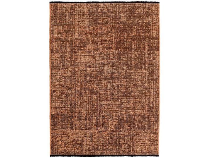 Tapis moderne tissage plat à franges - terracotta 160x230cm