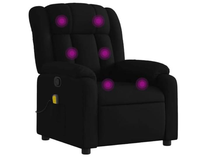vidaXL Massage-Relaxsessel, schwarzer Stoff