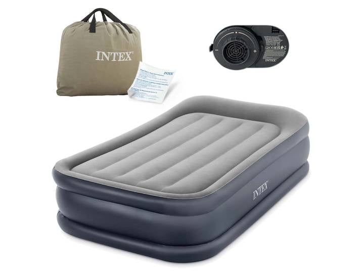 INTEX 64132ND Luftbett DuraBeam Deluxe Pillow Twin 99x191x42cm integrierte Pumpe