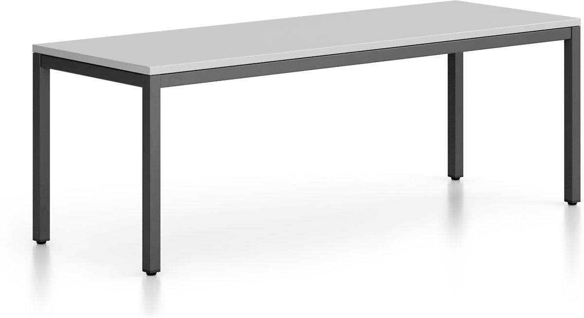 B2B Partner Sitzbank FRAME, schwarzes Gestell, 1685 x 404 x 468 mm, grau