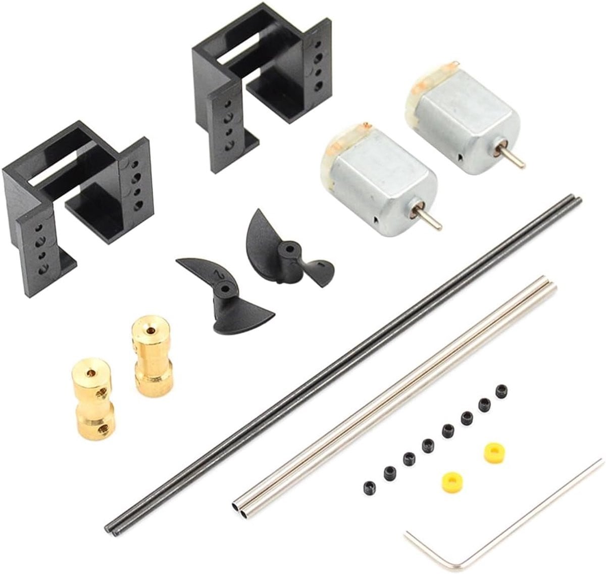 RC Boot Drive Set met Motor, As en Propeller voor DIY Modelboten, 12 cm