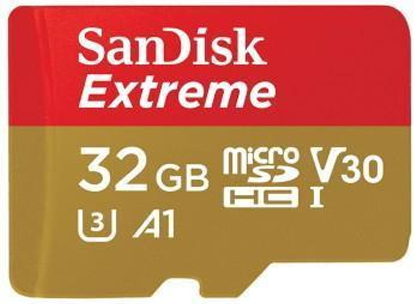 SanDisk Extreme Micro SDHC geheugenkaart, 32 GB, Class 10 / UHS-I U3 V30 A1